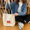 Сумки Hylhexyr Женщины милые кроличьи вышивка сумочка вельветовые сумки для покупок Canvas магнитная сумка для плеча для учеников