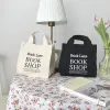 Bags New Lunch Bag Canvas Lunch Box Picnic Tote Cotton Cloth Small Handbag Pouch Dinner Container Food Storage Bags For Office Lady