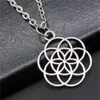 Pendant Necklaces 1pcs Small Flower Of Life Chain For Men Diy Accessories Vintage Jewelry Supplies Length 43 5cm