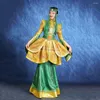 Usure de scène Costumes de danse ethnique mongol personnalisées pour les femmes avec une fleur verte comme la beauté et la robe