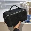 Casos Brand de luxo Bolsas de cosméticos Designer Rhinestones Bolsa de maquiagem Mulheres penduradas no banheiro bolsa de lavagem multifuncional bolsa de higiene pessoal