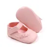 Baby Girl Shoes Soft Pu Mary Jane Casual Caminhando Interior Presente de Aniversário por 01 anos 2023 Moda 240415