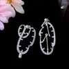 Stud Earrings Donia Jewelry European And American Court Elegant Clock Copper Micro-inlaid Zircon Dress Silver Needle Luxury