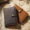 Держатели кожаная паспортная обложка Men Vintage Business Travel Wallet Подлинные кожа