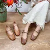 Scarpe eleganti koznoy da 3 cm mucca naturale vera pelle etnica estate donne donne ladies bassa tallone grosso sola sola slip matura singola su elastico