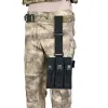 Förpackar Tactical Drop Leg Bag MP5 MP7 Snabbfrisläppning Triple Magazine Pouch Holder Cartridge Military Airsoft Equipment Jakt varor