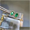 Stud Küpe Kjjeaxcmy Fine Jewelry 925 Sier Natural Emerald Girl Noble Satış Kulak Desteği Testi Çin Tarzı Damlası Teslimat Dhefj