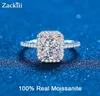 Cered Radiant Cut Congagement Ring 1ct 2ct Бесцветный VVS Diamond Consosing Кольца стерлинговые серебряные подарки. Подарки 2208169770836