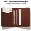 Uchwyty skórzane skórzane karty Portfel dla mężczyzny Slim Portse Mini Id Bank Uchwyt karty RFID Minimalist dla Airtag