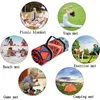 Outdoor Picnic Blanket Waterproof Large Camping Mat Thickness 4mm 3-Layers Beach Blanket Rolling Up Packaging Park Blanket 240416