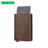 Holders Metal Credit Card Holder Wallet Men Women RFID Aluminium Bank Cardholder Case Carteras Para Mujer Leather Wallet with Money Clip