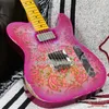 Ron Thorn Masterbuilt Relic Pink Paisley Electric Guitar Humbucker Pickup Maple Fretboard Dot Inlay 3 Saddles Bridge Vintage Tuners Nitrocellulose Lacquer