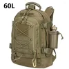 Mochila Bolsa al aire libre 60L Moldanes para hombres impermeables mochilas militares negras tácticas para hombres viajes de viaje caminata para acampar trekking