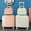 Suitcases 18 Inch Suitcase Boarding Multifunctional Travel Suitcase Student Password Trolley Case Rolling Luggage Bag with Cup holder