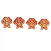 accessoire géomancy koi style chinois accessoire alliage d'alliage huile mate mate or droit de trou d'or séparée par perles 18 Bracelet à double poisson
