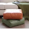 Oreiller en cuir futon coulangeur maison salon tabouret de tapis tatami pU mat baie vitrée meuble de siège