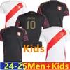 24-25peru Fußball-Trikot-Jerseyshome-Auswärts-Copa-Fußball-Hemd Pizarro Farmfan Cueva Eleccion Peruana Cuevas Solano Flores Cubillas Pineau Outdoor-Bekleidung Kids Kit24-25