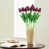 Fiori decorativi 10pc tulipani artificiali Vase Vase Mini simulazione Decorazione per tulipani Forniture per matrimoni Decorazione