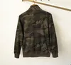 Sweat à capuche pour femmes hommes et camouflage à fermeture éclair de la fermeture à glissière Coton Terry à manches longues Cardigan veste en polaire automne