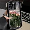 Mobiele telefoons OLIE PAKTING WIT ROSE BLOEM SILICONE TELEFOONTE COSE VOOR IPHONE 11 GEBRUIKEN iPhone 12 13 14 15 Pro Max XS X XR 78 Plus SE 2020 Cover J240418