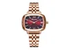 Retro Series Heartbeat rostfritt stål Watch Band Quartz Womens Watches Square Dial Ladies Watch Brilliant Light Diamond Wristwatc9375534