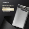 エンクロージャーTISHRIC透明HDDケースキャディボックスHDDエンクロージャー2.5 SSD SATAからUSB 3.0 Typec 3.1アダプター外部ハードドライブボックス