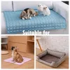 犬と猫用の40インチ通気性のあるセルフクーリングペットマットアイスシルクテクノロジー付き夏の快適な睡眠パッド240418