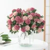 Decorative Flowers 4piece Low Maintenance Artificial For Home Decoration Mothers Wedding Bouquet Hypoallergenic