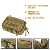 Accessoires Onetitigris Military MOLLE Admin Pouche Tactical Multi Medical Kit Sac utilitaire Outil Belt EDC Pouche pour la chasse à la randonnée en camping