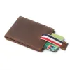 Clips Rfid Blocking Genuine Leather Money Clip Wallet EU USA Euros Dollar Cash Money Holder with Front Pocket