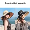 Breda randen hattar lätt solt sol hatt stilfulla kvinnor med vindtät rem uv skydd för camping strand trädgårds fiskare fiskare