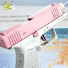 HUIQIBAO Glock Manual Water Gun Portable Summer Beach Outdoor Play Pistol Fight Powerful Weapon Toys for Children Boys Kid Adult 240420