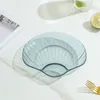 Assiettes légères luxe séché fruit assiette de collation créative plastique transparent salade transparente coque multi-great en forme de crachat en forme