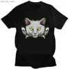 Kvinnors t-shirt death metal sphynx katt häxa toppar mode gotisk tshirt steampunk hipster unisex trend shirt short-slv t y240420