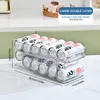 Storage Bottles Refrigerator Rolling Organizer Can Transparent Beverage Kitchen Beer Holder