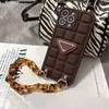 iPhone Designers case chocolate tortoise shell carrying chain 14pro max / 12 13 11 mobile phone cases full package X xsmax men and women 00