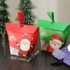 Candy Santa Box Eve Christmas Claus Present Opaking Paper Torka Święte drzewo Tree Wzór Snowflake Kid