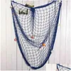 Other Home Decor Fishing Net Sea Shell Hanging Decoration Ocean Theme R230630 Drop Delivery Garden Dhrs2