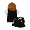 Clothing Sets Toddler Boys Hoodie Outfit Infant Baby 2Pcs Hooded Sweatshirt Tank Tops Drawstring Shorts Pant