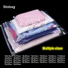 Sacs Stobag 10pcs Vêtements transparents Emballage Bages à fermeture éclair Plastique Clean réutilisable Scellé Rangement Rangement Ziplock Organizer Sachets