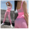 Alignez des ensembles sexy, Lu 2-PCS Contrôle de squat sans couture, fesses de pêche à motifs de serpent, Bra de sports pour femmes, pantalon athlétique Fiess Gym Set Lem