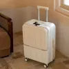 Bagaglio bagaglio femmina femmina piccola valigia multifunzionale leggera password di viaggio in pelle su ruote