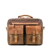 Briefcases shoulder bag men's cross section casual bag difference package crazy horse leather men's bag men's bag