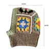 Chapéus de crochê de crochê artesanal para mulheres outono e lã de lã de inverno Fuziários de algodão do pescoço do pescoço Caps de capuz fêmea 240419