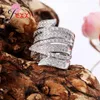 Cluster anneaux 925 Bands de mariage en argent sterling pour femmes clear cz CRISTRIAN INCLAY PAVE BIJOURS