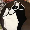 Nuevo diseñador de trajes de baño para mujeres Bikini trajes de baño 2024ss Sexy Solid Cutbed Women One Piece Swimsuit Traje de baño Femenino Playa de verano Bikini de natación