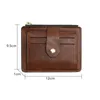 Plånböcker Luxury Men Fashion Credit ID Card Holder Wallet Male Slim Leather with Coin Pocket Brand Designer Brown Business Purse