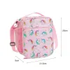 Sacs Cartoon Unicorn Lunch Sac à lunch portable Sac à lunch pour les enfants Pack d'isolation d'étudiant Pack d'isolation de pique-nique extérieur