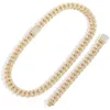 15mm Conjunto misto de zirconia t-quadrado Miami Chain Fashion Fashion Hip Hop Jewelry Mens Colar Bracelet