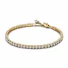 Бисера 2024 г. Новые последние 925 Shier Sparkling Fl Diamond Heart Sun Bracelet Bracelet Diy Пара с капля